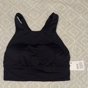 lululemon athletica Black Wunder Train Long-Line Sports Bra